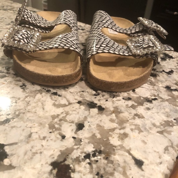 Steven New York by Steve Madden Stas Somers Gemstone Cork Footbed Sandals - Picture 2 of 10